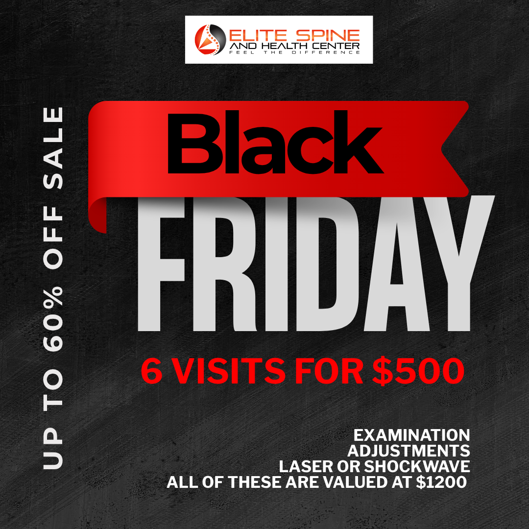 Black Friday Special at Elite Spine & Health Center: 6 Visits + Exam, Adjustments & Laser/Shockwave for Only $500!